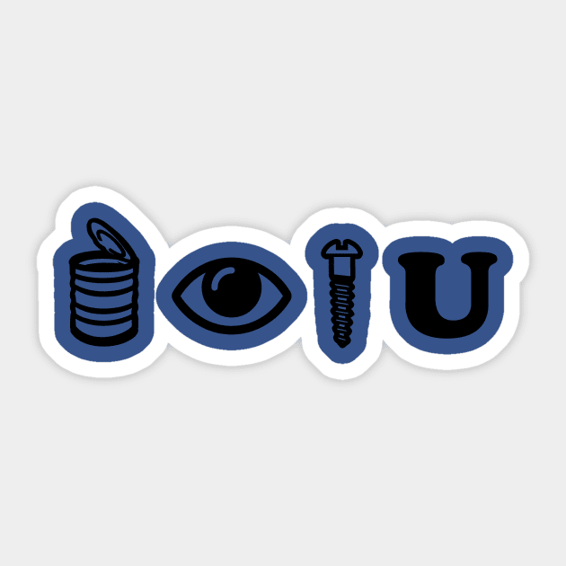 Can Eye Screw You Sticker by fromherotozero